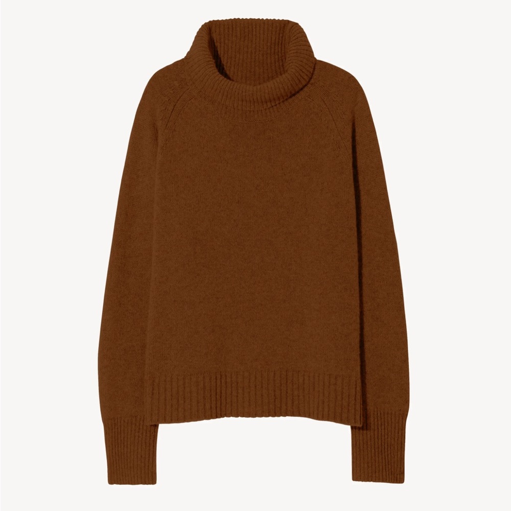 Nili Lotan Lanie Cashmere Sweater in Chestnut Brown Small - Picture 1 of 5